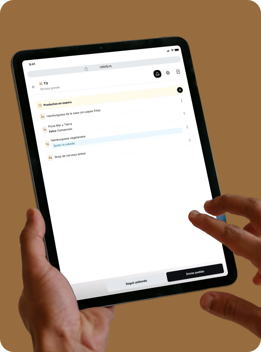 Order & Pay - Gestión de pedidos en tablet