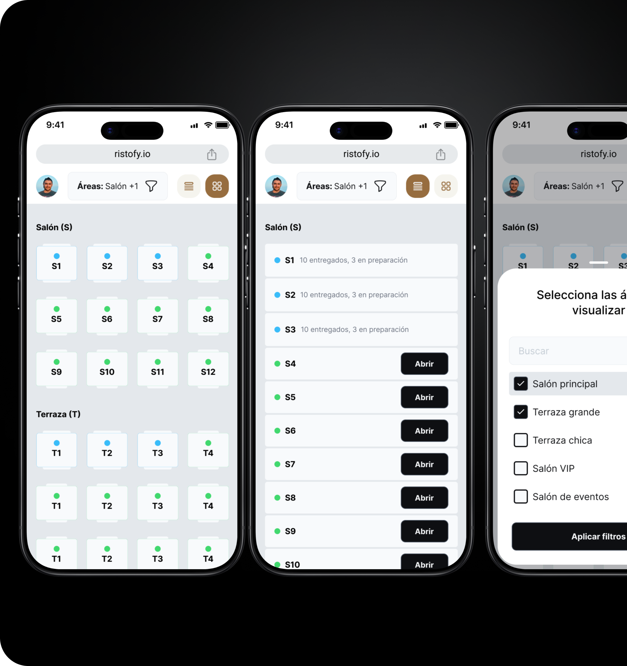 Asignación visual de mesas en plano del restaurante